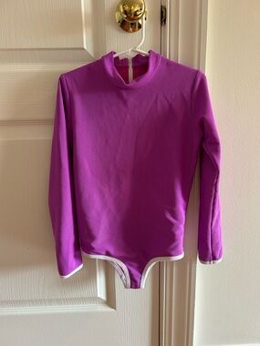 Girls’ LainSnow Neon Purple Swim Rashguard